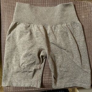 NVGTN Beige Scrunch Seamless Shorts Size M
